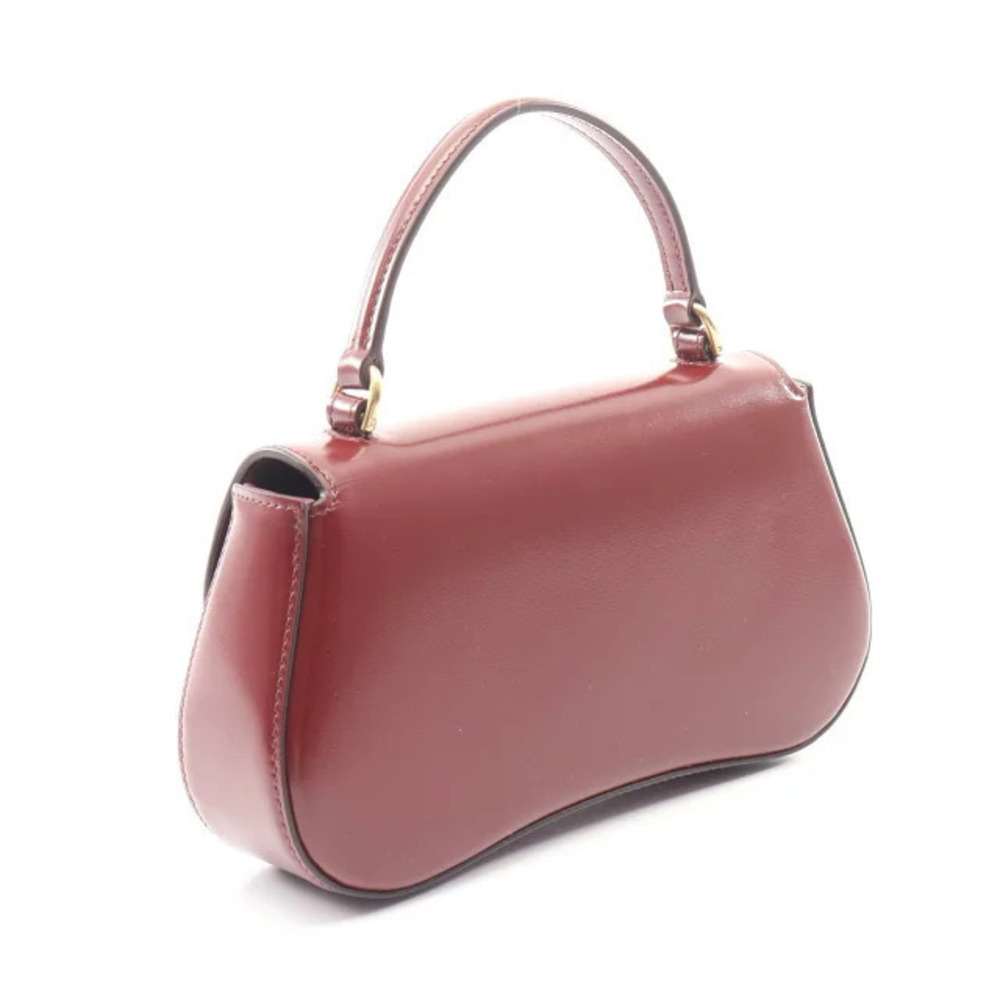 Celine Leather Laura Purple Teen Bordeaux Handbag